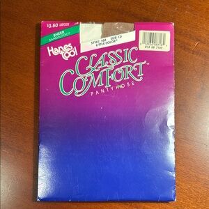 Hanes Too Classic Comfort Women’s  Nylon Pantyhose, Sheer Sandlefoot Color, NEW